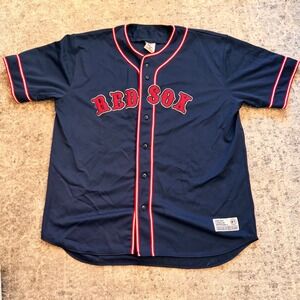 Men's‎ Red Sox Baseball Jersey XL True Fan MLB Navy Blue Red White